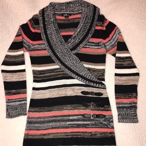 Love by Chesley long sweater with belts